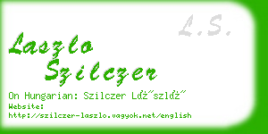 laszlo szilczer business card